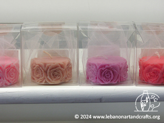 Rose coconut soy wax candles